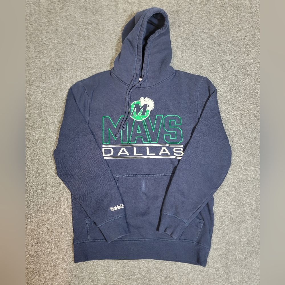 Mitchell & Ness Dallas Mavericks Hoodie Men’s M Navy Retro Mavs Pullover